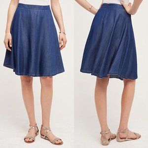 Tina + Jo Anthropologie Denim Circle Skirt